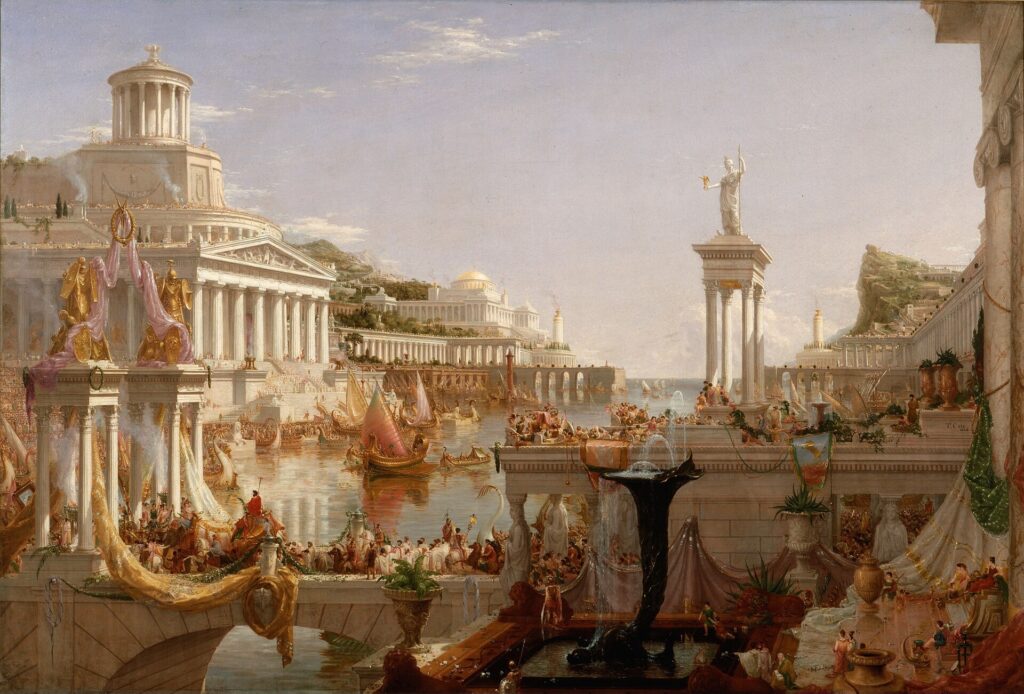 Painting: The Consummation of Empire by Thomas Cole, 1836
